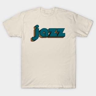 Jazz // Jazz Retro Rainbow Typography Style // 70s T-Shirt